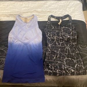 Pair of Active sports tanks with built in bras
